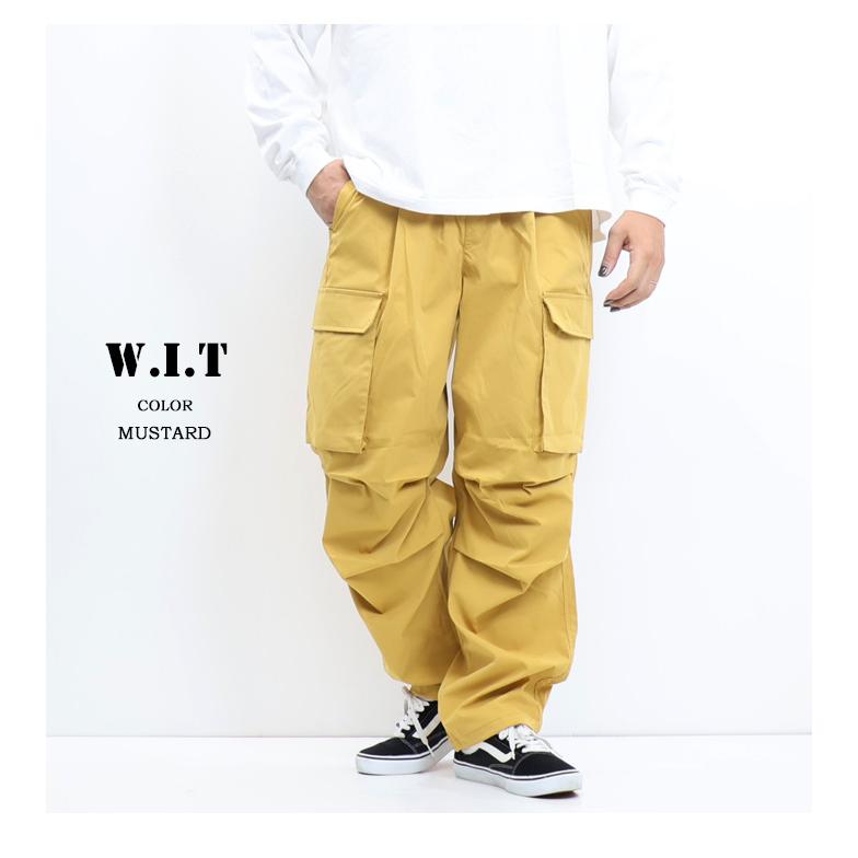 w,i,t パラシュートカーゴパンツ ワイドパンツ スノーパンツ