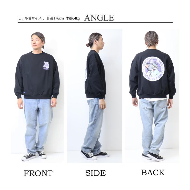 SEQUENZ トムとジェリー 90sスタイル バックプリント クルー SEQUENZ トムとジェリー 90sスタイル バックプリント クルー