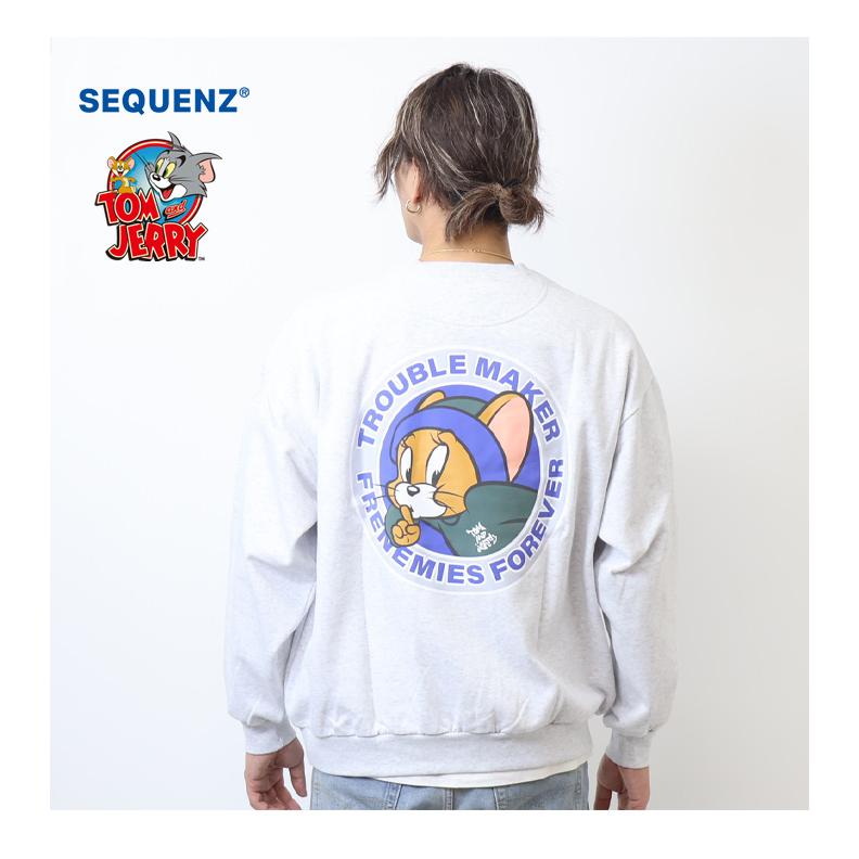 SEQUENZ トムとジェリー 90sスタイル バックプリント クルーネック