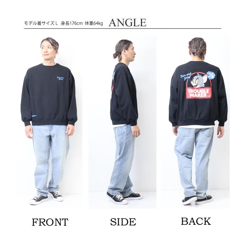 SEQUENZ トムとジェリー レトロ バックプリント クルーネック