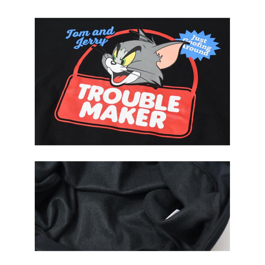 SEQUENZ トムとジェリー レトロ バックプリント クルーネック