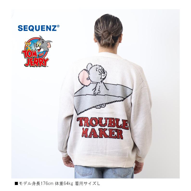 SEQUENZ トムとジェリー ファニーアート ジャガード ニット