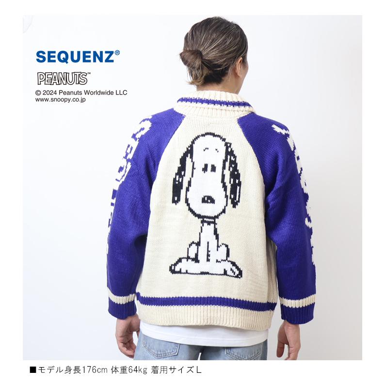 SEQUENZ スヌーピー カウチンニット セーター アウター メンズ SEQUENZ スヌーピー カウチンニット セーター アウター メンズ