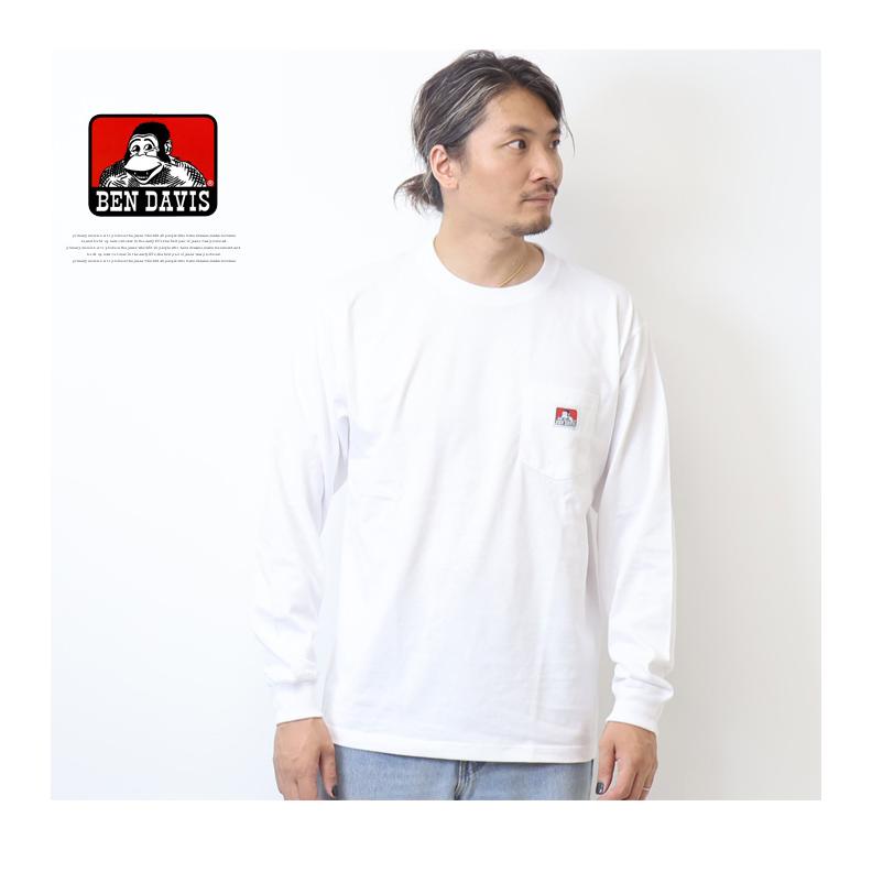 BEN DAVIS（ベンデイビス） 胸ポケット 長袖Tシャツ ロンT 長T メンズ