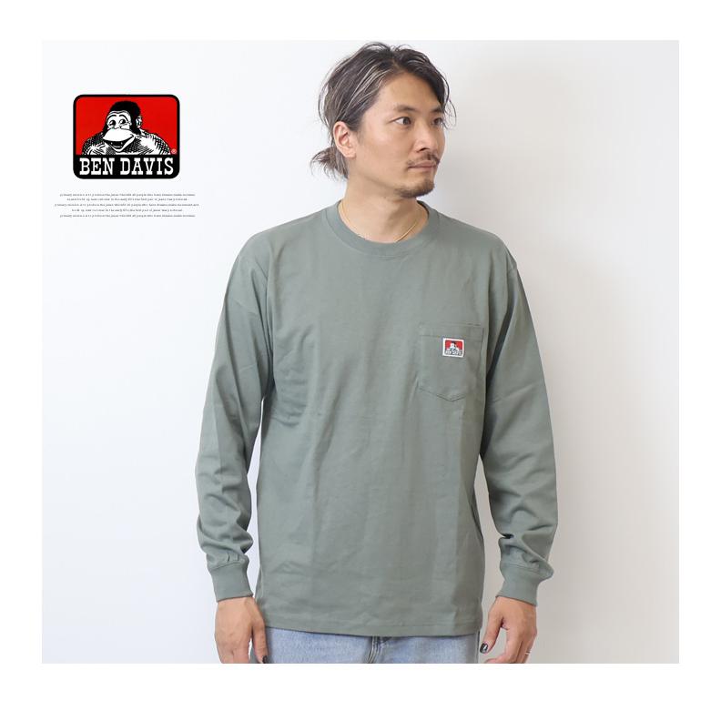 BEN DAVIS（ベンデイビス） 胸ポケット 長袖Tシャツ ロンT 長T メンズ