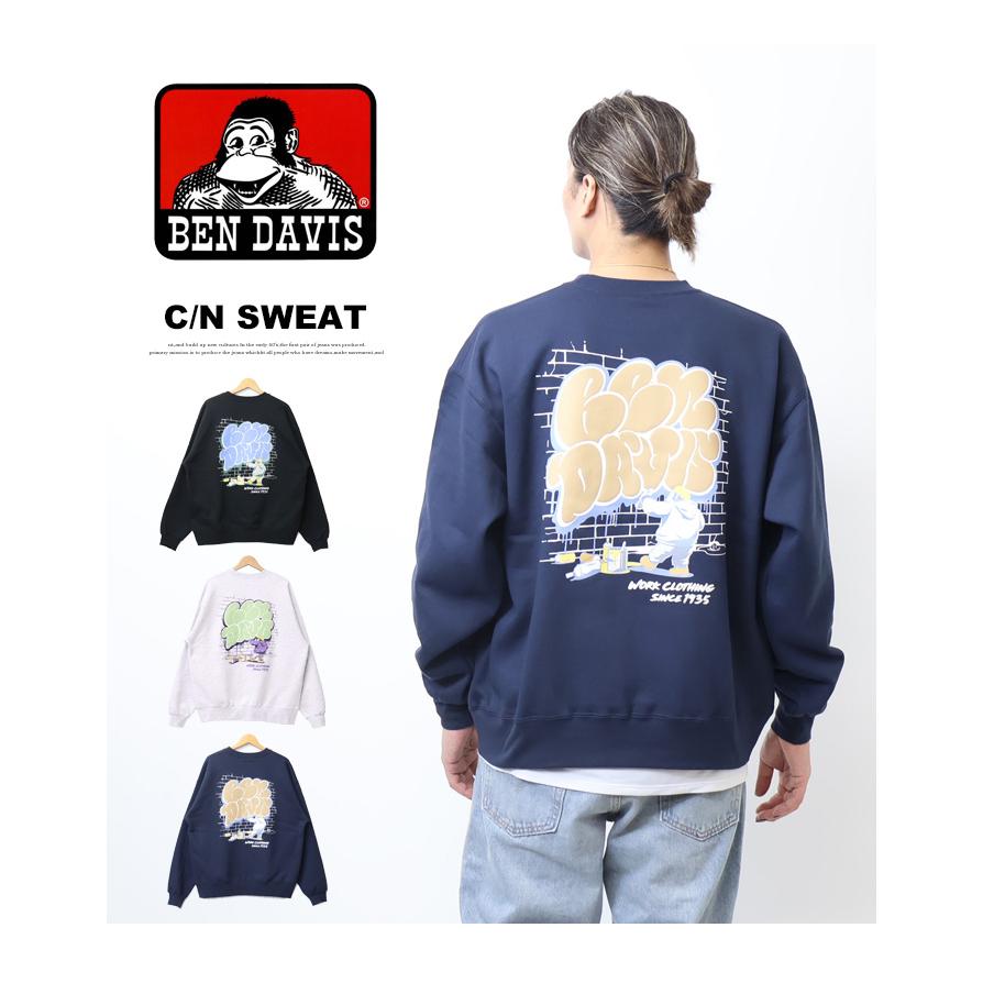 BEN DAVIS ベンデイビス ウォールアート クルーネックスウェット BEN DAVIS ベンデイビス ウォールアート クルーネックスウェット