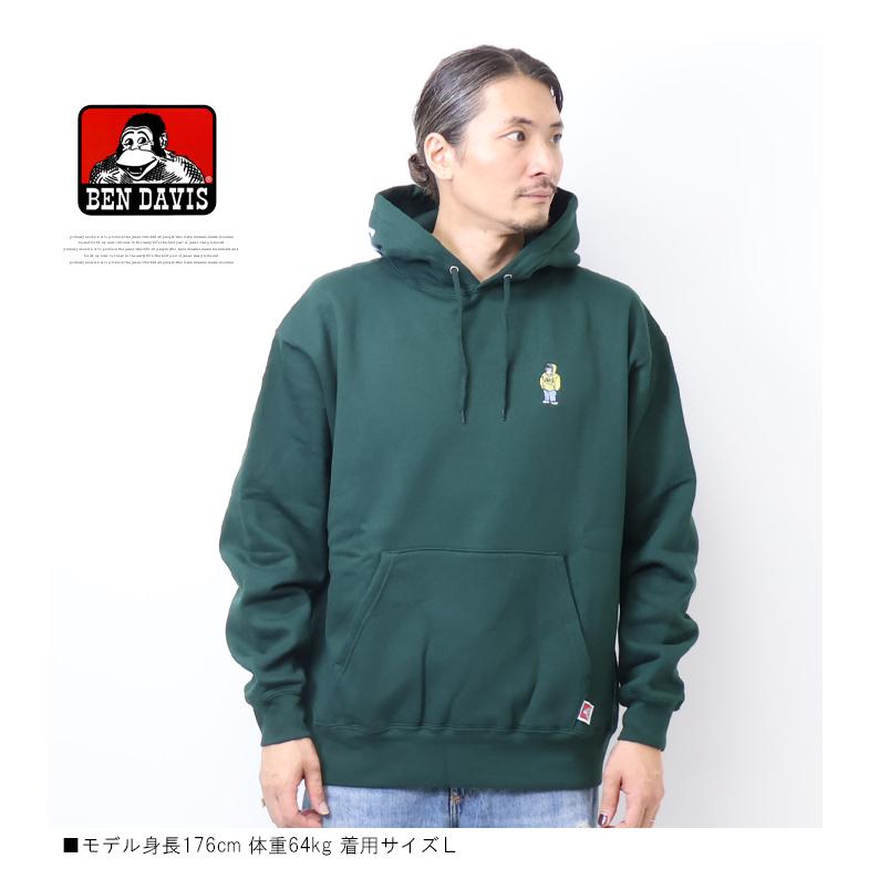 BEN DAVIS（ベンデイビス） フードロゴ バックプリント スウェット