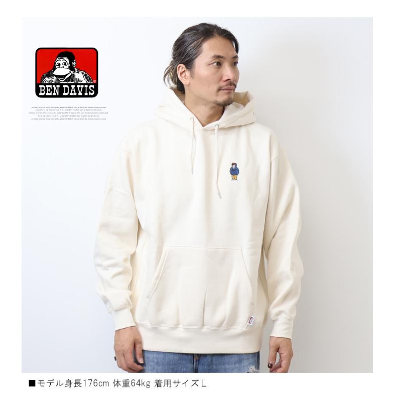 BEN DAVIS（ベンデイビス） フードロゴ バックプリント スウェット