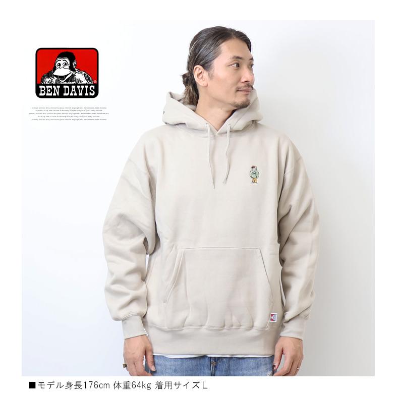 BEN DAVIS（ベンデイビス） フードロゴ バックプリント スウェット