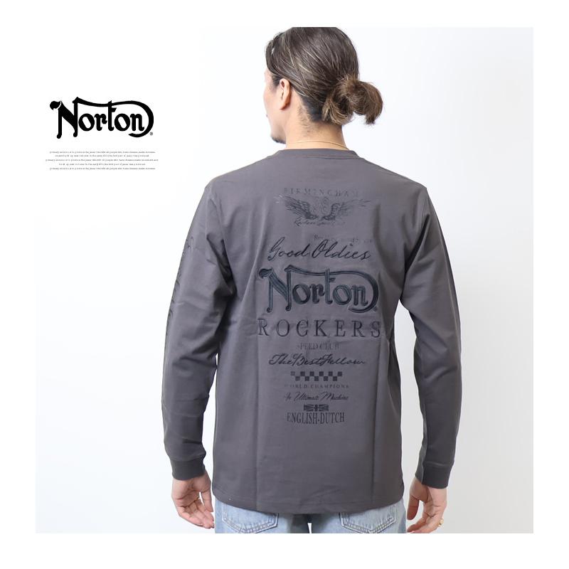 新品正規 ノートン Norton ブルーペイズリーMAXロンT 黒L ロンT ノートン Norton ブルーペイズリー MAX ロンT メンズ カットソー