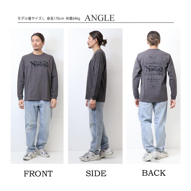 ノートン（NORTON） 3D同系色刺繍 ロンT メンズ 日本限定企画
