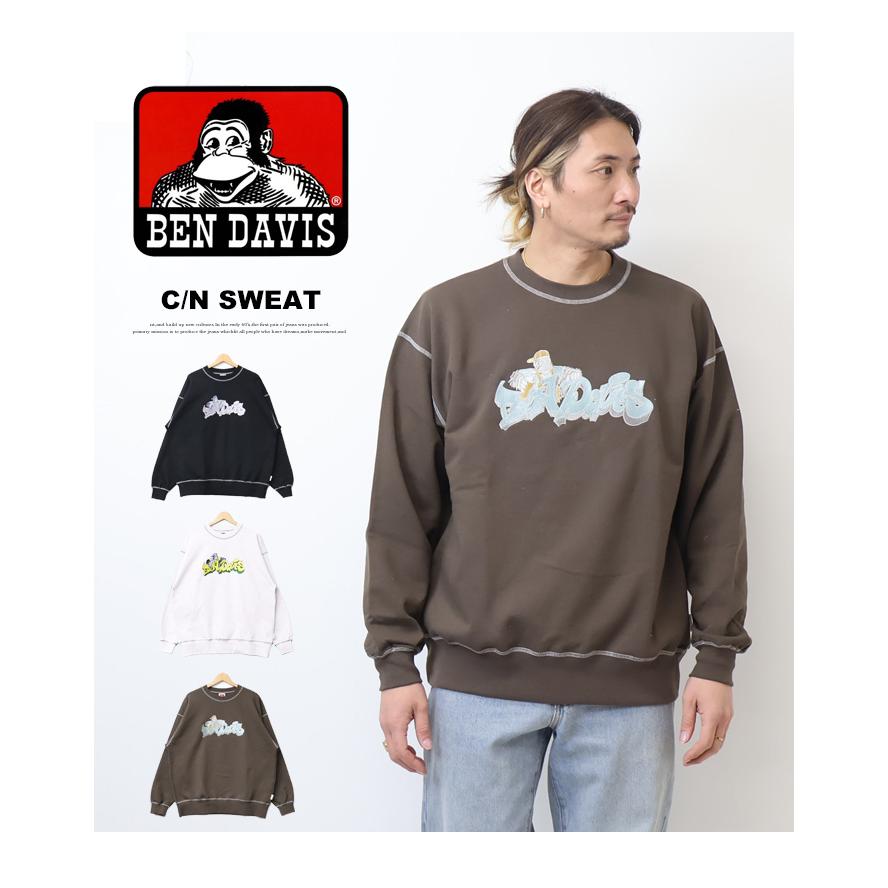 B*i様 DG Crew Sweater ロゴ スウェット BEN DAVIS（ベンデイビス） グラフィティロゴ クルーネックスウェット