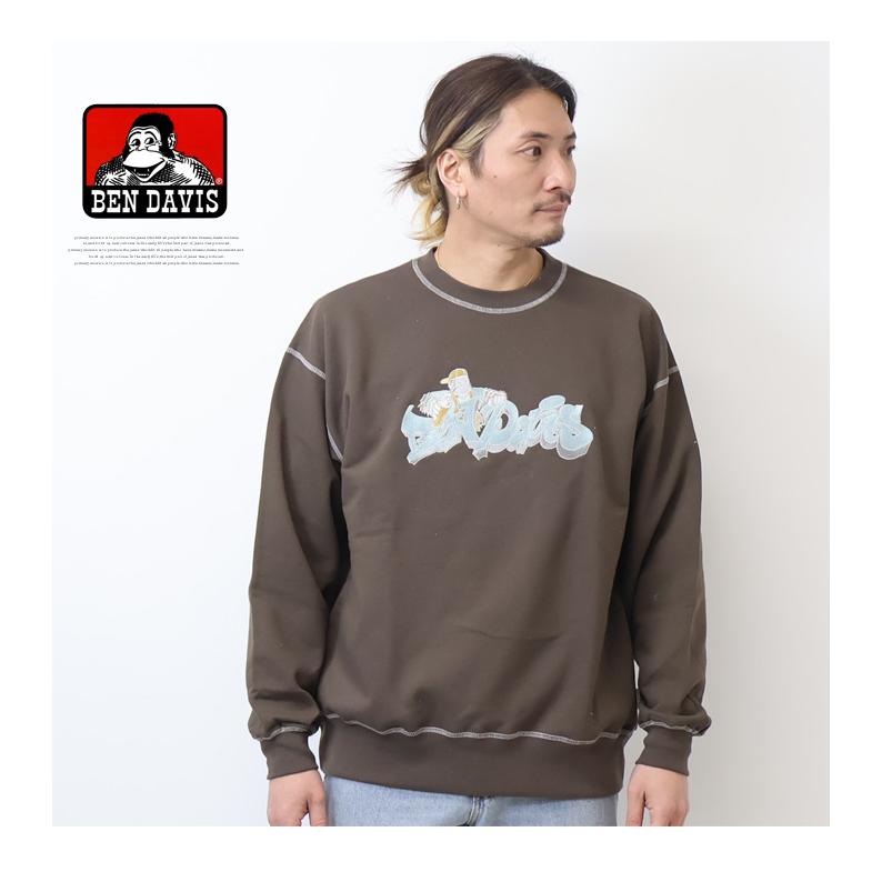 BEN DAVIS（ベンデイビス） グラフィティロゴ クルーネックスウェット