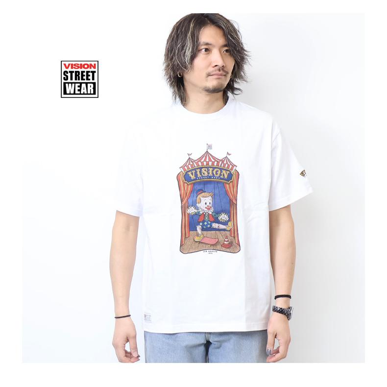 VISION STREET WEAR ビジョンストリートウェアー マリオネットピエロ 半袖Tシャツ 半T ビッグシルエット メンズ 4505011｜rexone｜08