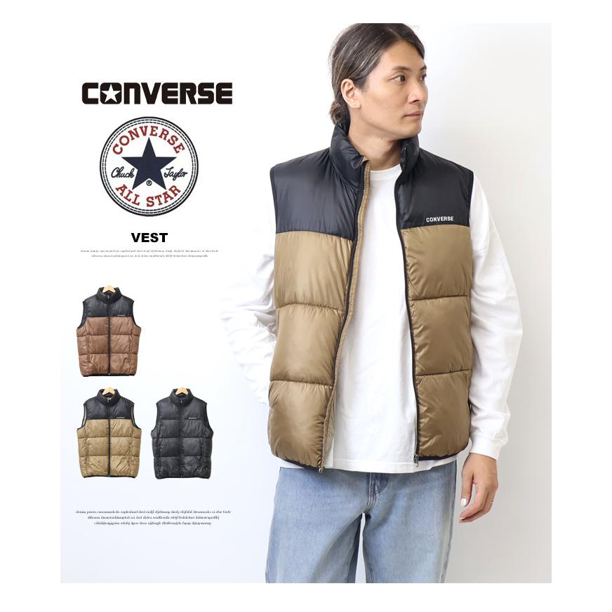 CONVERSE（コンバース） ワンポイントロゴ 中綿ベスト ライトアウター 