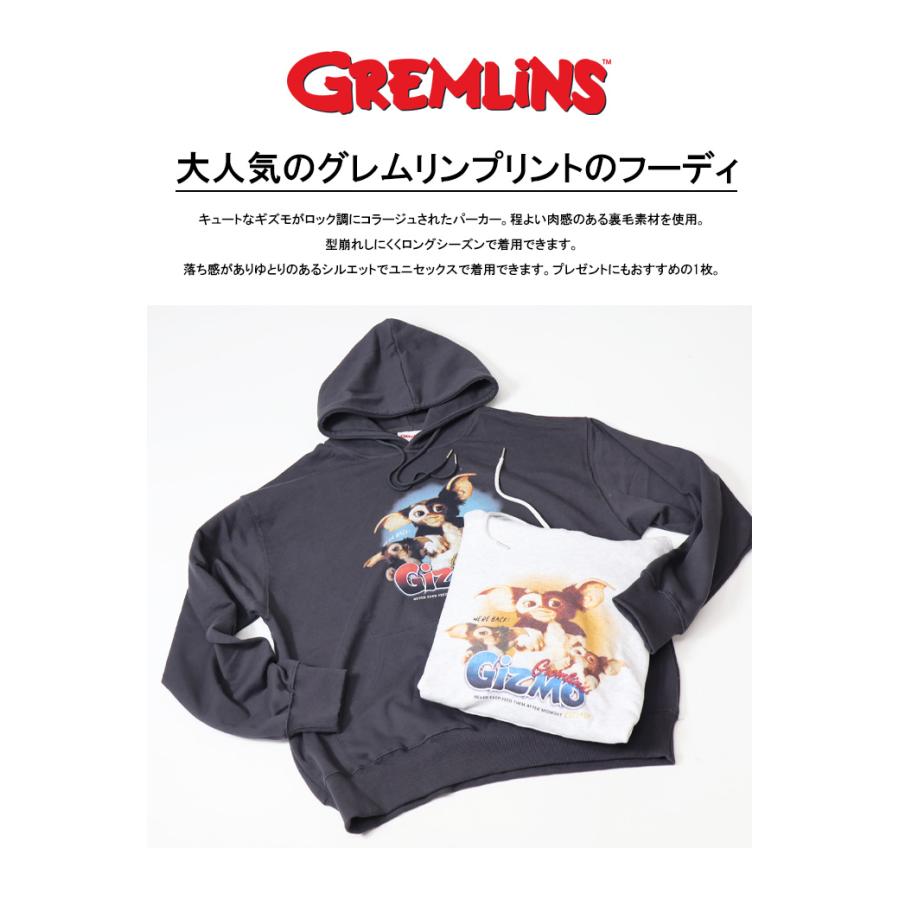 GREMLINES グレムリン フォトプリント スウェットパーカー 裏毛 プル 