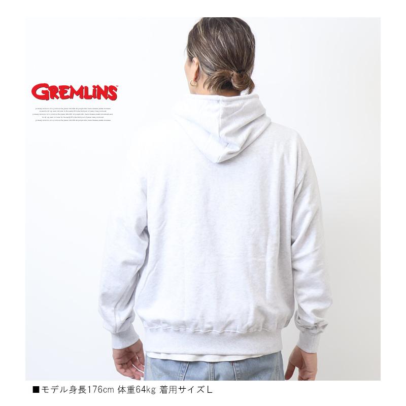 GREMLINES グレムリン フォトプリント スウェットパーカー 裏毛 プル