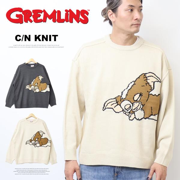 GREMLINES グレムリン ジャガード クルーネックニット セーター