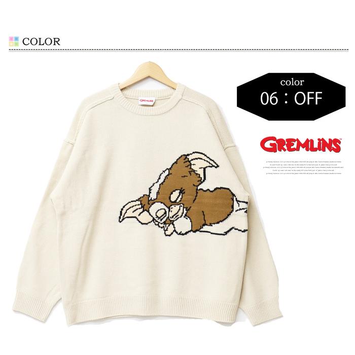GREMLINES グレムリン ジャガード クルーネックニット セーター メンズ
