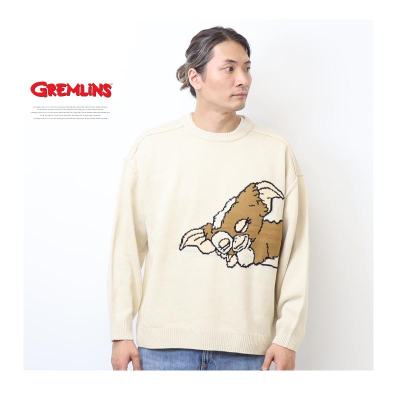 GREMLINES グレムリン ジャガード クルーネックニット セーター