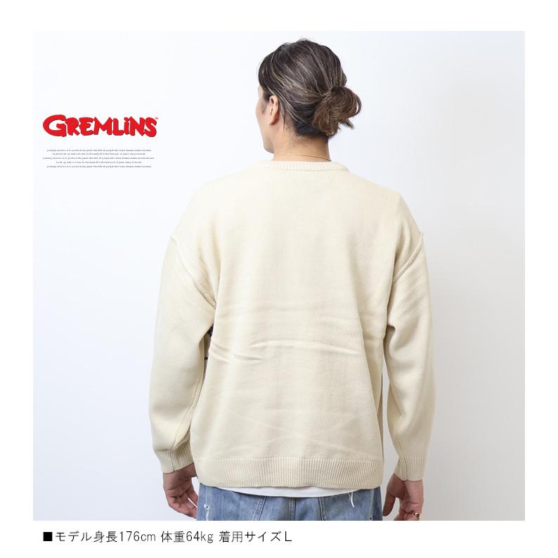 GREMLINES グレムリン ジャガード クルーネックニット セーター