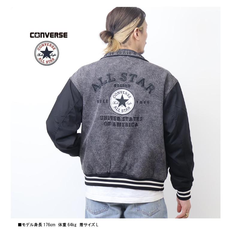 CONVERSE コンバース 襟付きスタジャン ライトアウター ブルゾン CONVERSE コンバース 襟付きスタジャン ライトアウター ブルゾン