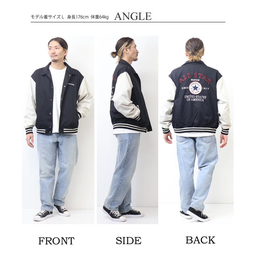 CONVERSE コンバース 襟付きスタジャン ライトアウター ブルゾン CONVERSE コンバース 襟付きスタジャン ライトアウター ブルゾン