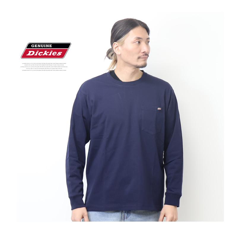 期間限定価格‼️¥13500RRLネイビー 長袖カットソー XL 肘パッチ付き Dickies（ディッキーズ） 大きいサイズ GENUINE Dickies ジェニュイン