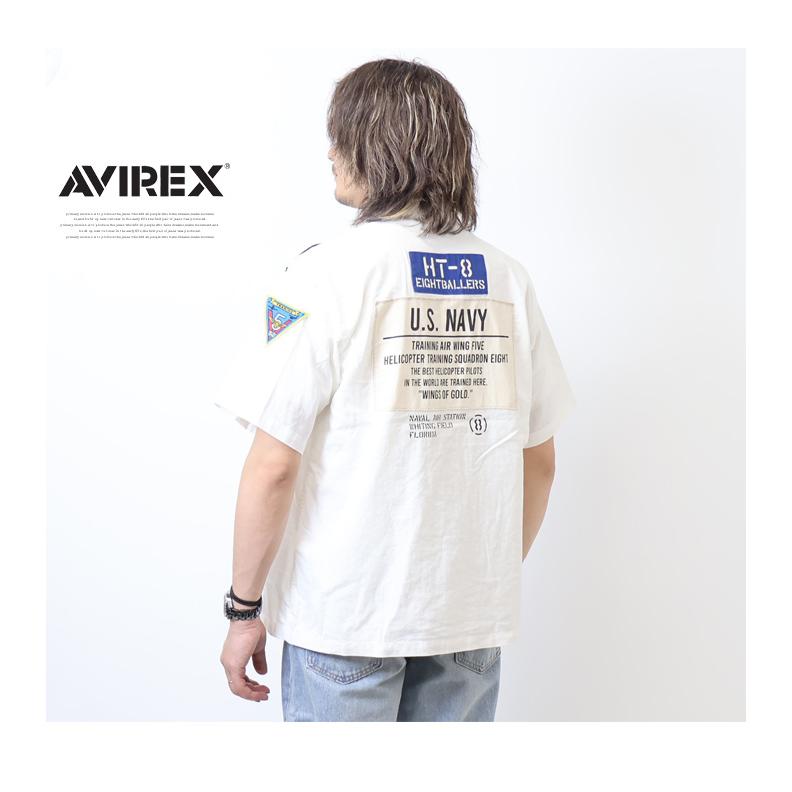 AVIREX（アヴィレックス） 綿麻素材 半袖シャツ メンズ アビレックス
