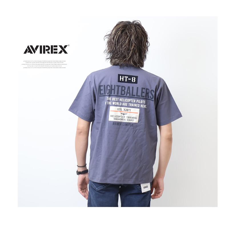 AVIREX アヴィレックス エイトボーラーズ ステンシル パッチ 半袖Tシャツ メンズ 半T アビレックス 送料無料 783-4134024｜rexone｜15