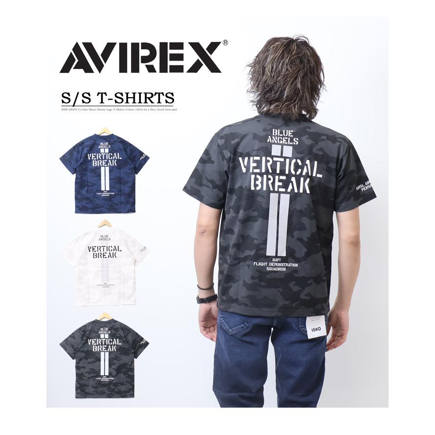 AVIREX☆ カモ ステンシル Tシャツ バーティカル ブレイク AVIREX アヴィレックス カモ ステンシル 半袖Tシャツ