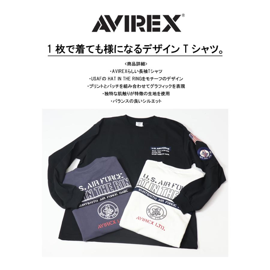 AVIREX（アヴィレックス） 長袖Tシャツ HAT IN THE RING メンズ ロンT