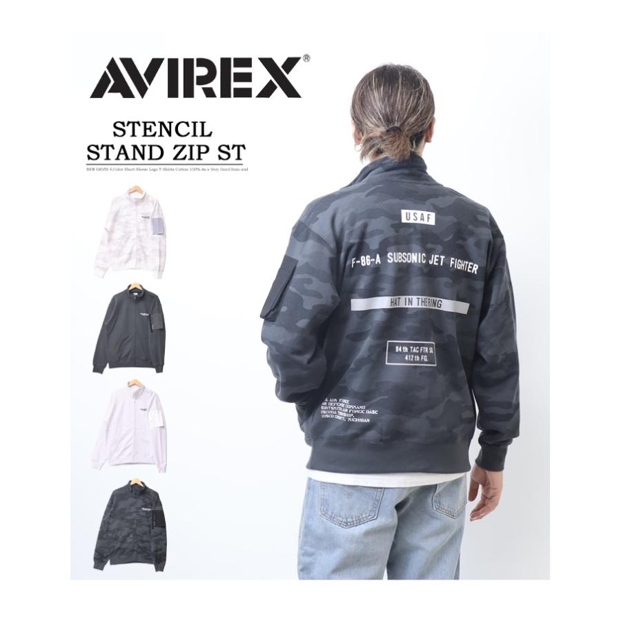 AVIREX アヴィレックス ステンシル スタンドジップジャケット AVIREX アヴィレックス ステンシル スタンドジップジャケット