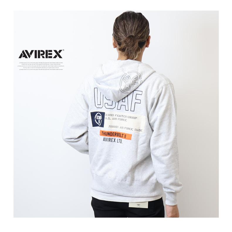 AVIREX アヴィレックス シーチングパッチド スウェットジップ
