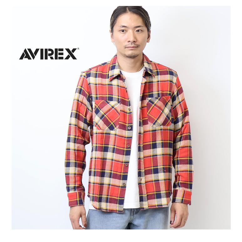 AVIREX（アヴィレックス） 長袖 コットンフランネル チェックシャツ