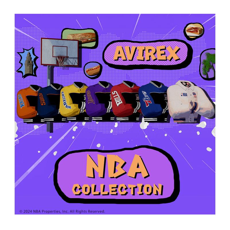 AVIREX Lakersコラボスウェットセットアップ AVIREX（アヴィレックス） NBAコラボ スウェットパンツ 裏毛 ボトムス