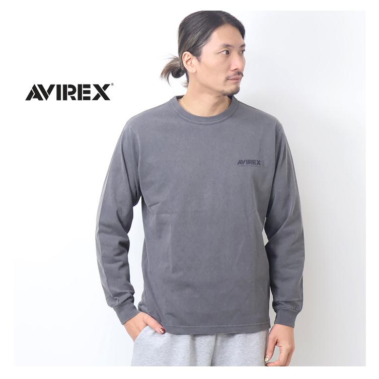 AVIREX（アヴィレックス） 長袖Tシャツ フェイドウォッシュ