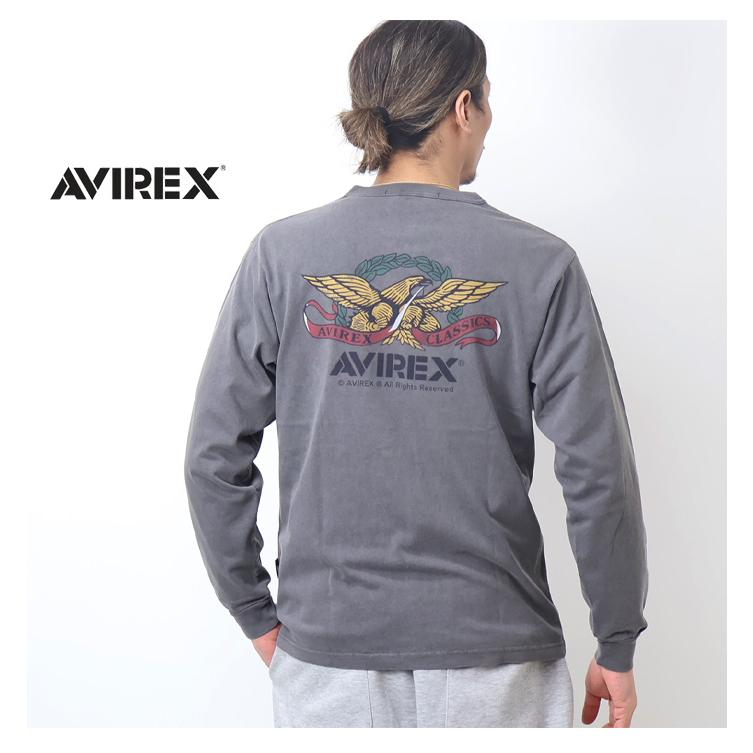 AVIREX（アヴィレックス） 長袖Tシャツ フェイドウォッシュ