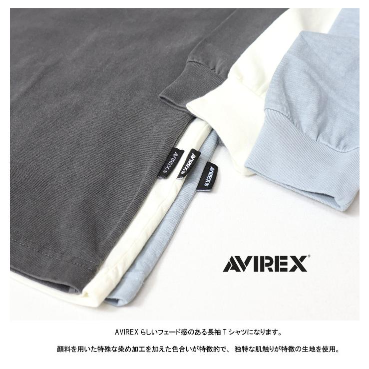 AVIREX US-NV 新品、未使用、見洗い タグ付(viewさん専用商品) AVIREX（アヴィレックス） 長袖Tシャツ フェイドウォッシュ