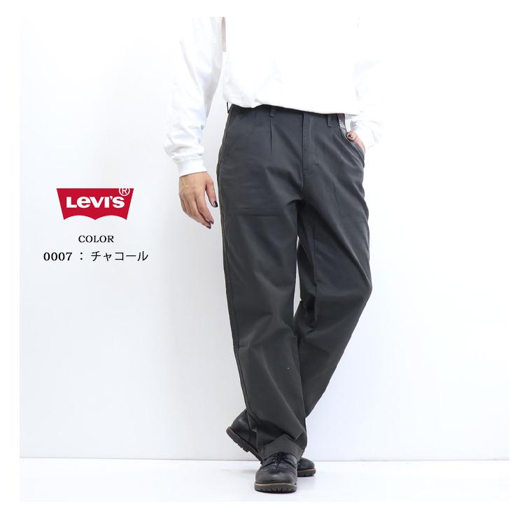新品未使用　リーバイス　COOLMAX ストレッチ　ストレートパンツ　黒　W27 Levi's リーバイス XX CHINO プリーツ ルーズストレート パンツ