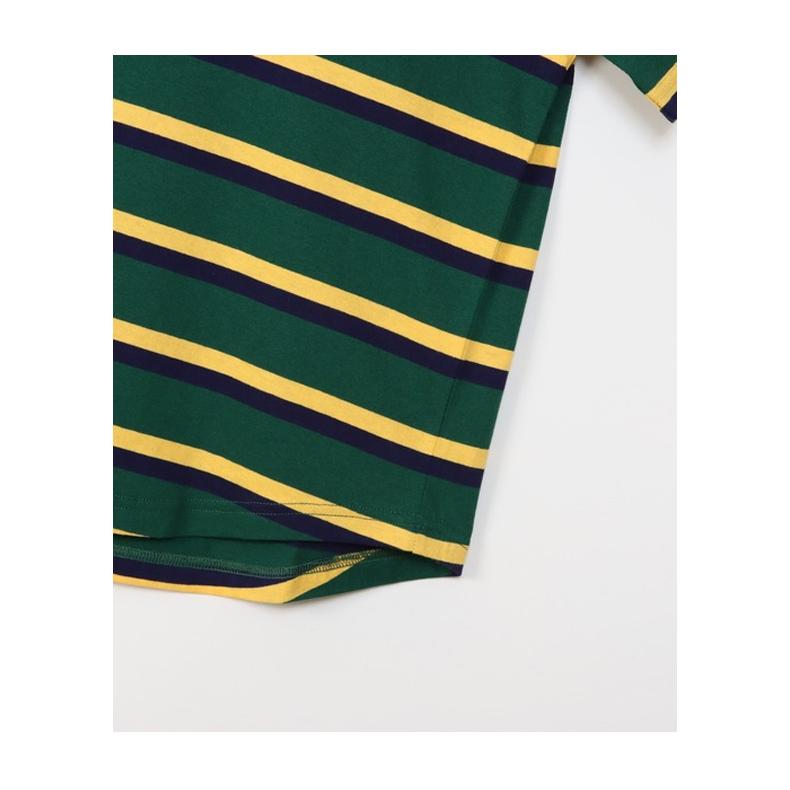 Champion（チャンピオン） キッズ ワンポイント ボーダー 半袖Tシャツ