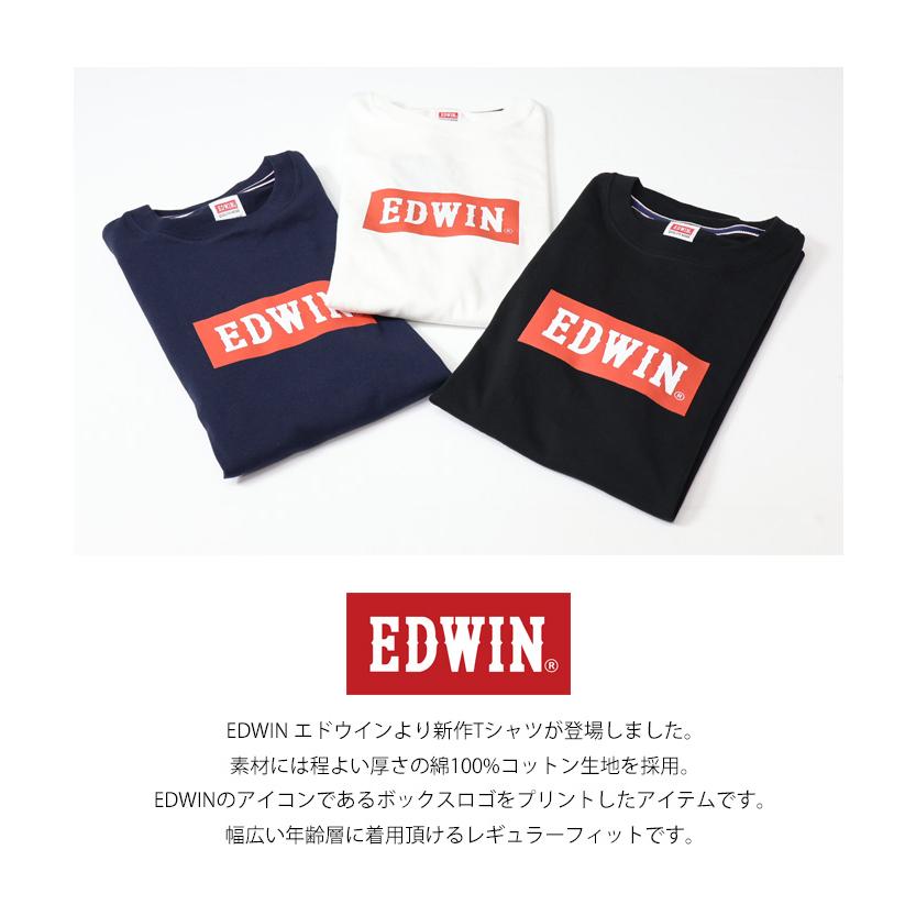 EDWIN（エドウィン） ボックスロゴプリント 半袖Tシャツ メンズ 半T