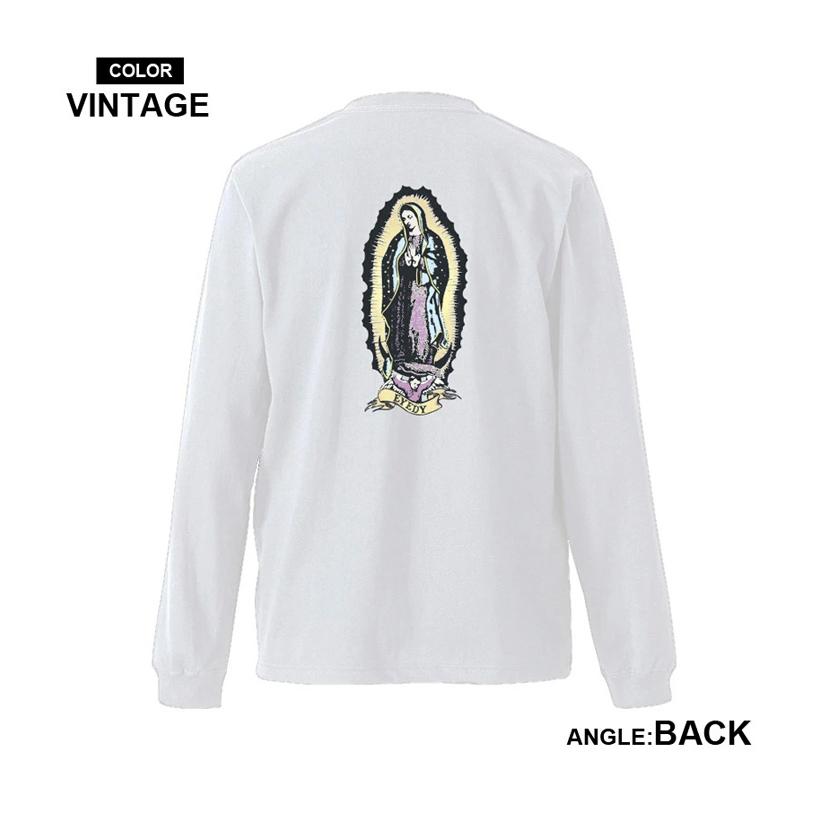 Open yy 馬プリント 長袖Tシャツ EYEDY アイディ プリント 長袖Tシャツ メキシコ 聖母マリア 長T ロンT