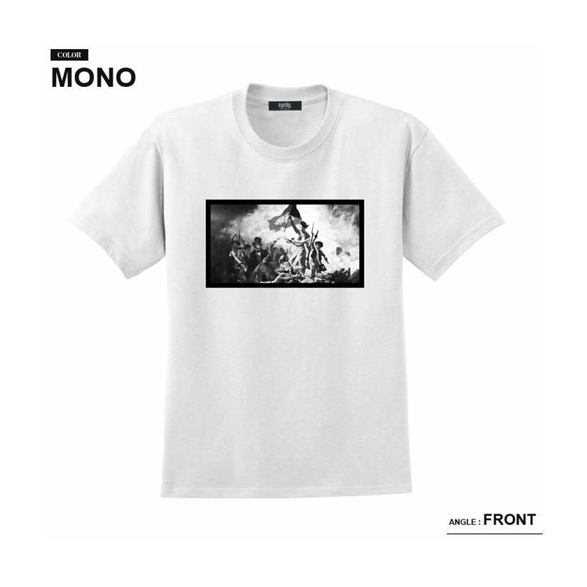 EYEDY アイディ プリント 半袖Tシャツ 民衆を導く自由の女神 半T