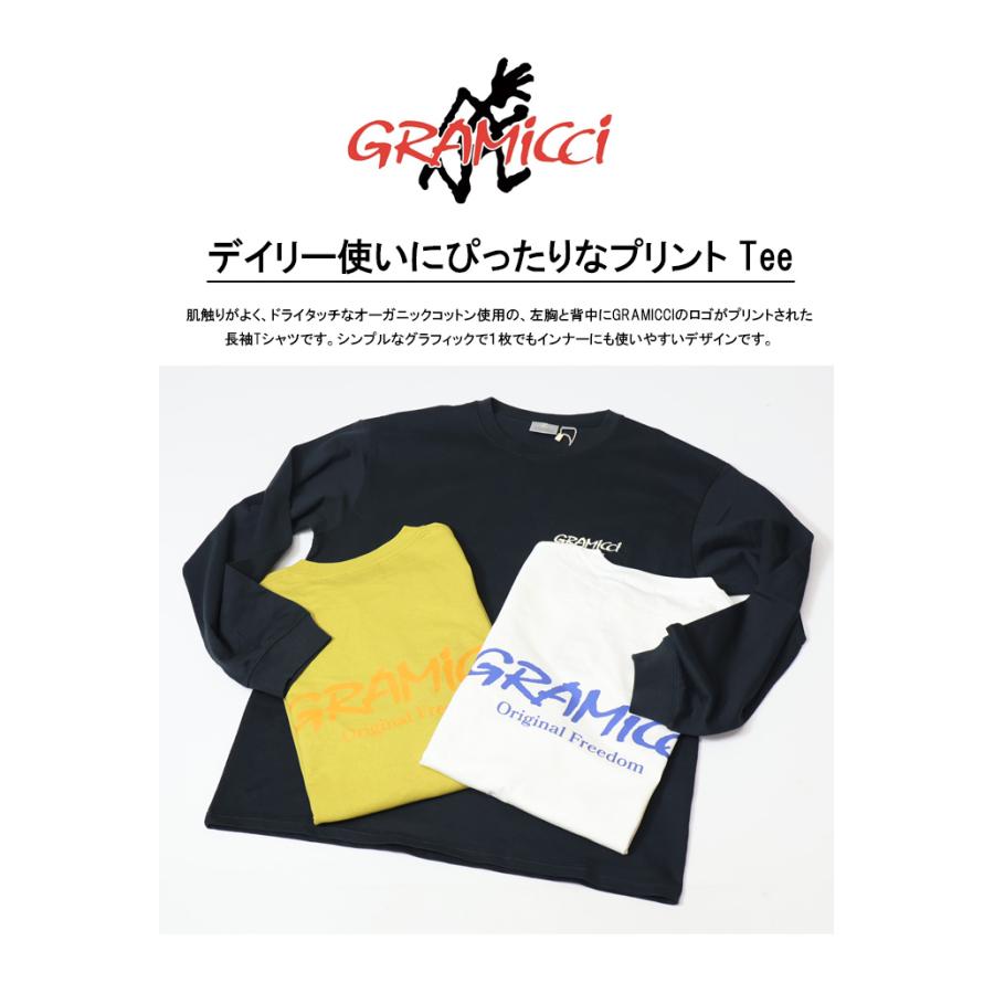 GRAMICCI グラミチ ロゴプリント 長袖Tシャツ ロンT 長T メンズ GRAMICCI グラミチ ロゴプリント 長袖Tシャツ ロンT 長T メンズ