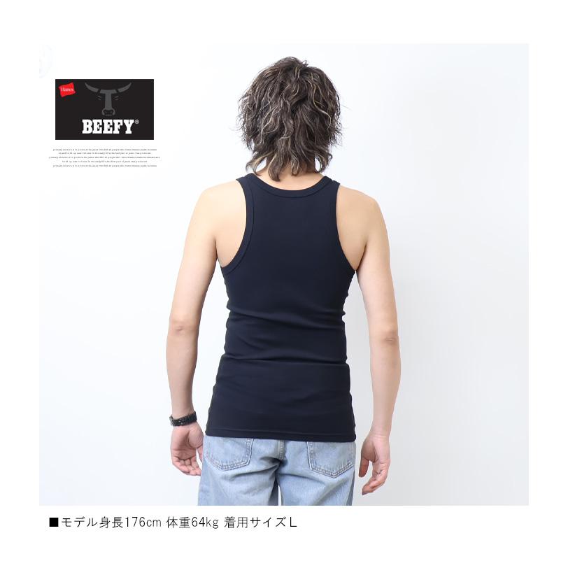 Hanes ヘインズ BEEFY ビーフィー 2枚セット リブ素材 タンク