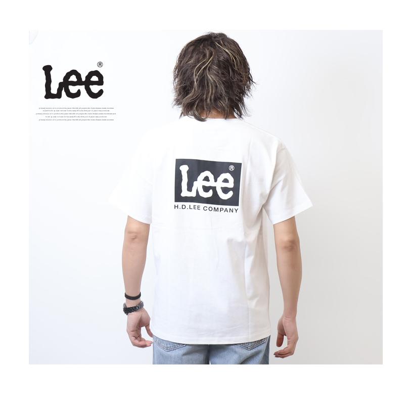 Lee（リー） ロゴ刺繍 バックプリント 半袖Tシャツ メンズ レディース 