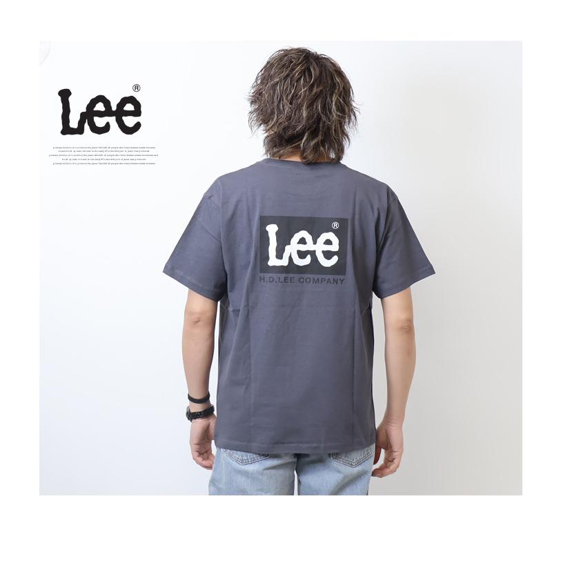 Lee リー ロゴ刺繍 バックプリント 半袖Tシャツ メンズ
