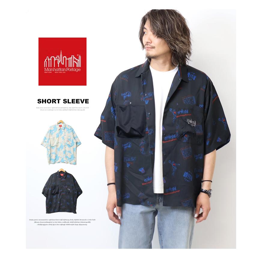 Manhattan Portage（マンハッタンポーテージ） 総柄 アロハシャツ 半袖