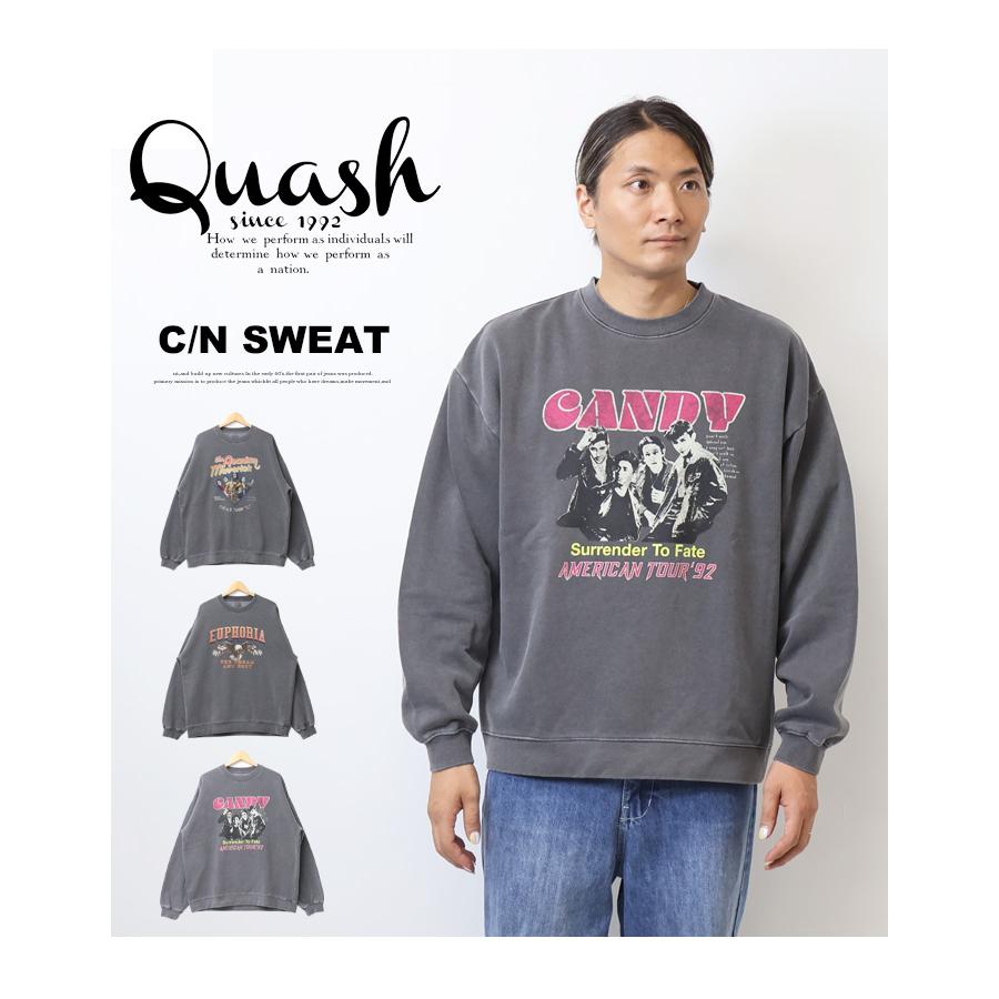 ジ*ク様 #ゆんの気まぐれオークション　（梅）　トレーナーズ　ブースター　シャワ Quash（クアッシュ） ピグメント加工 バンドTシャツプリント